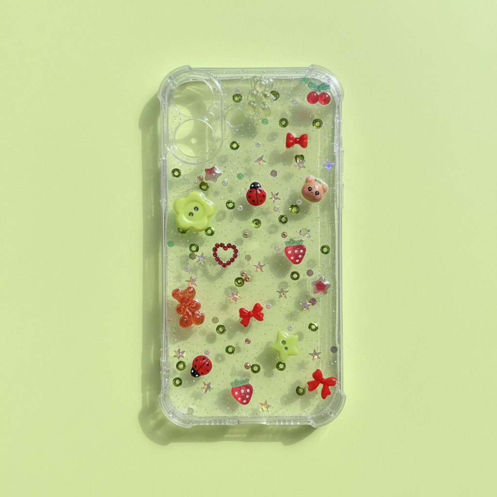 Strawberry Case - Green Background