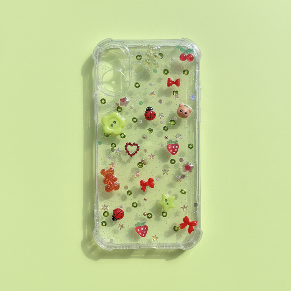Strawberry Case - Green Background