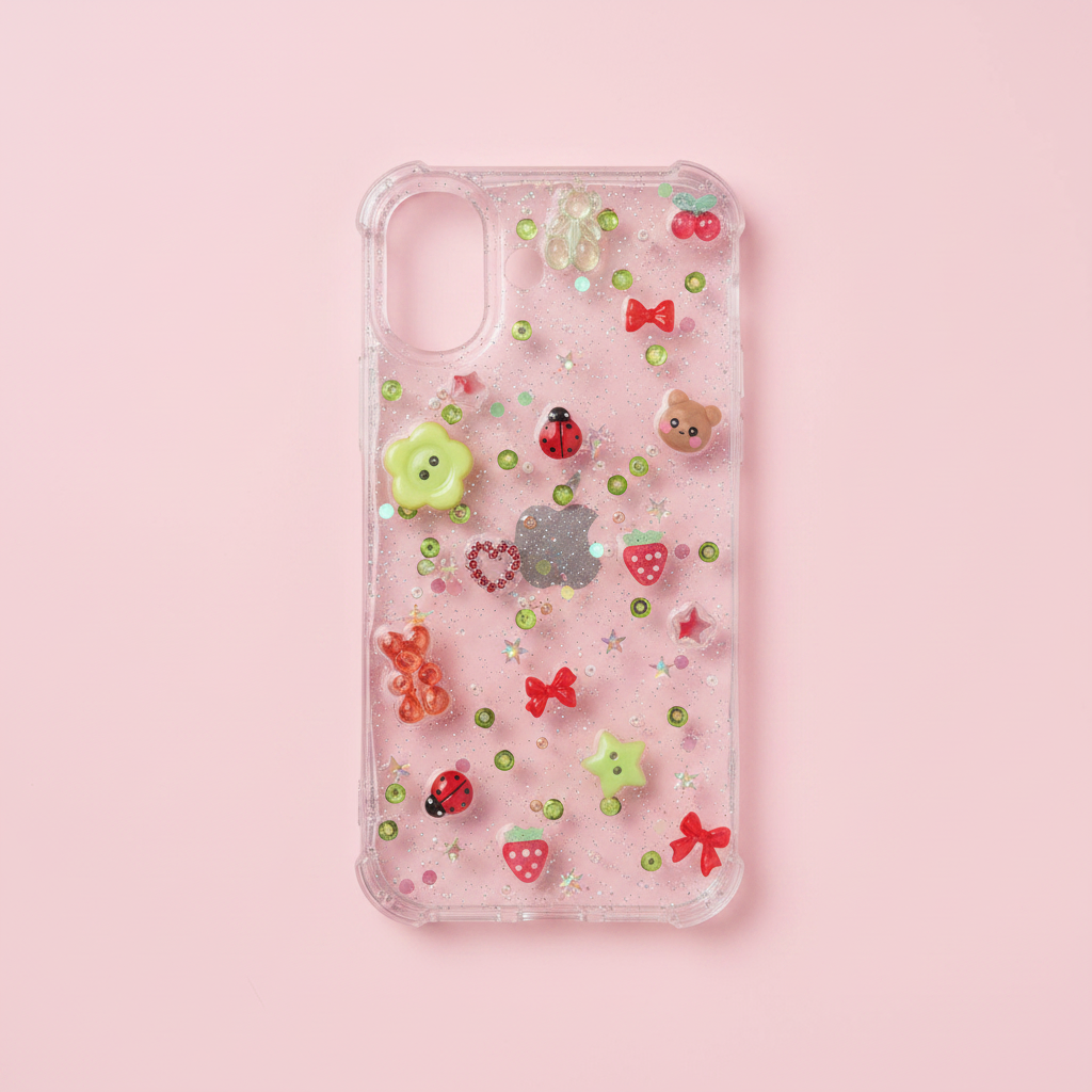 Strawberry Case - Pink Background