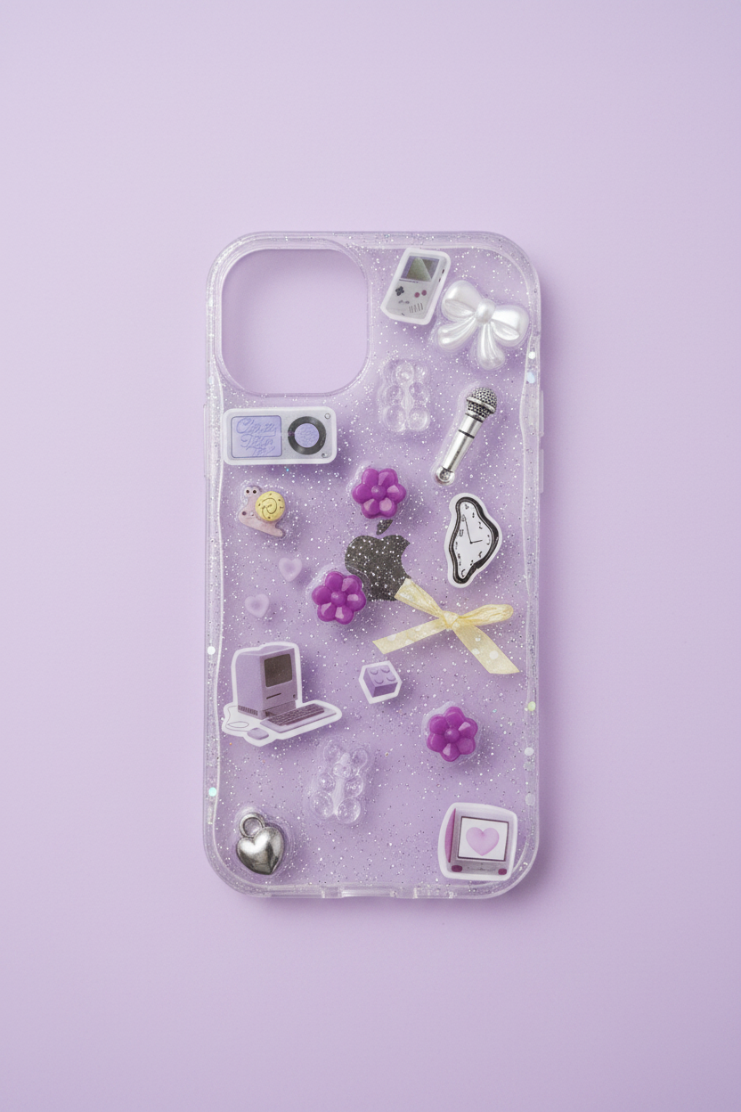 Y2K Tech Case - Lavender Background